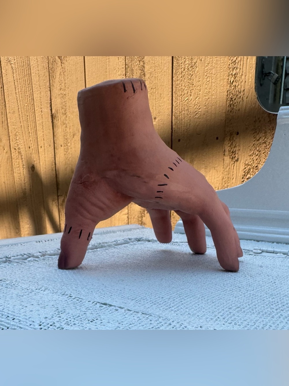 “Thang” Adam’s family pet hand - Silicone Realistic Hand Prop Flesh Tone w/stitc